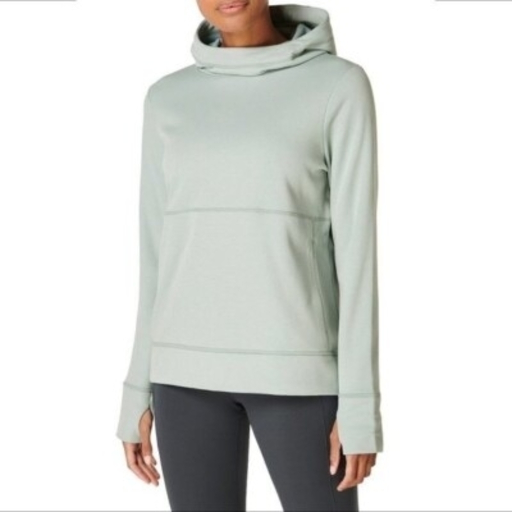 Sweaty Betty Galvenise Pale Green Hoodie Sweatshirt